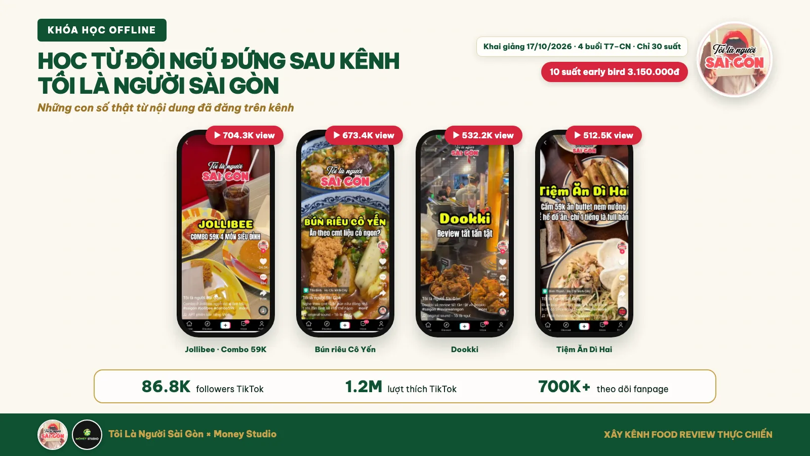 Các video food review hơn 500.000 lượt xem của kênh Tôi Là Người Sài Gòn